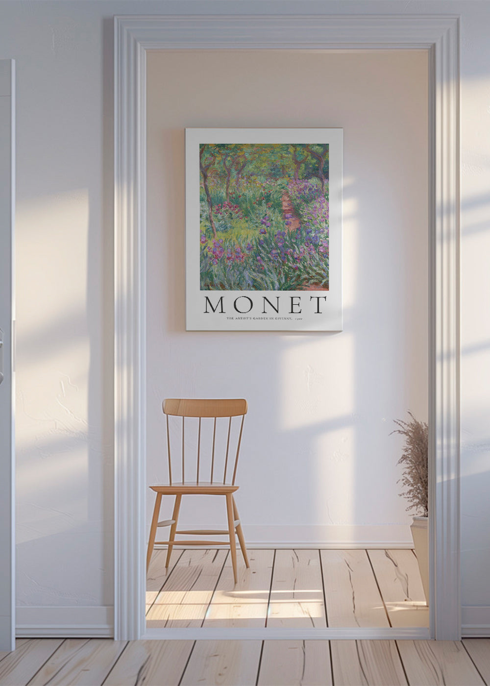 Botanisk plakat: irissti i Giverny