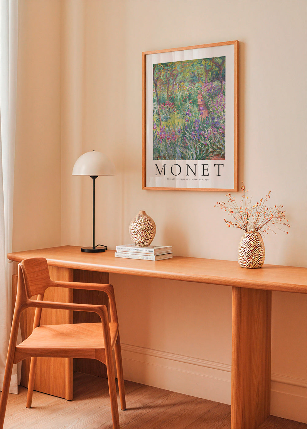 Botanisk plakat: irissti i Giverny