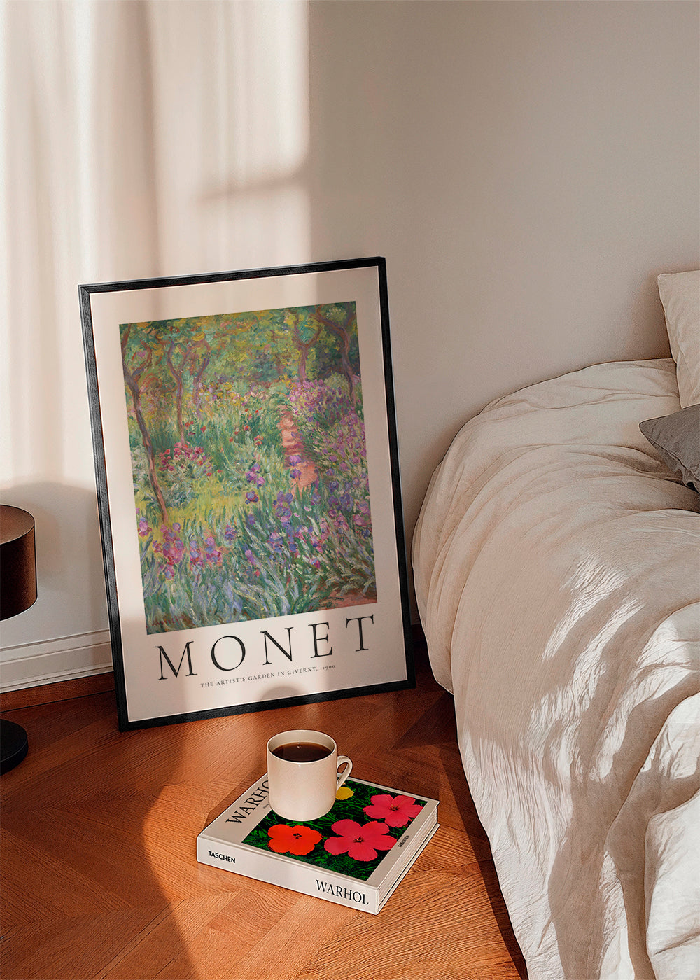 Botanisk plakat: irissti i Giverny