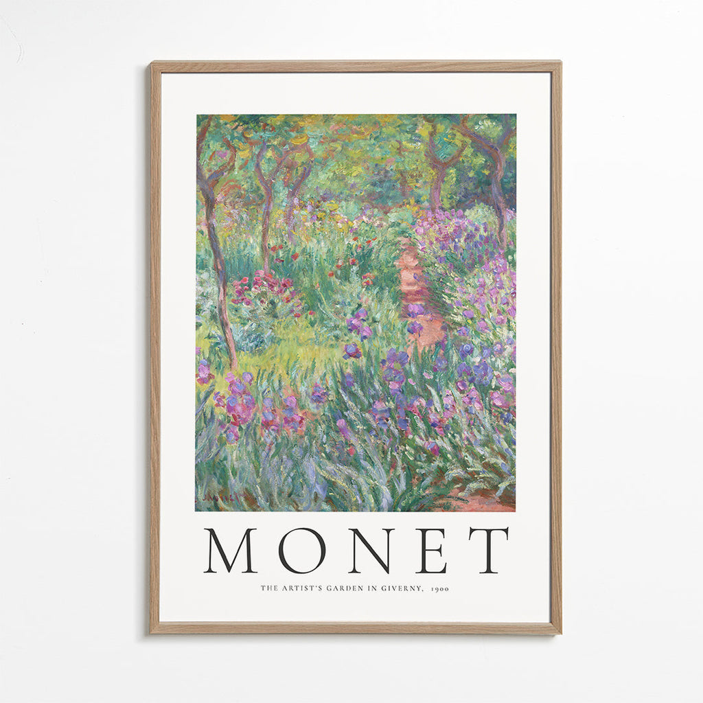 Botanisk plakat: irissti i Giverny