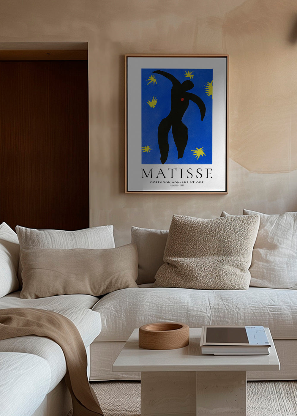 Matisse Icarus illustration på blå baggrund
