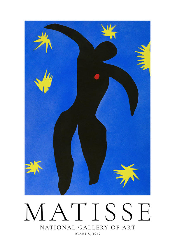 Matisse Icarus illustration på blå baggrund