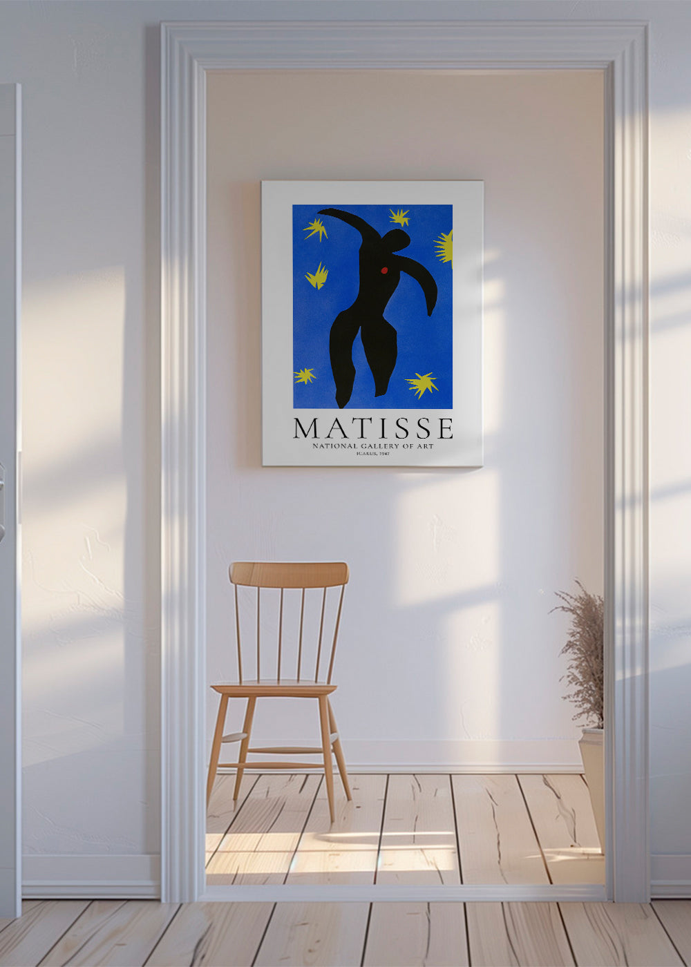 Matisse Icarus illustration på blå baggrund
