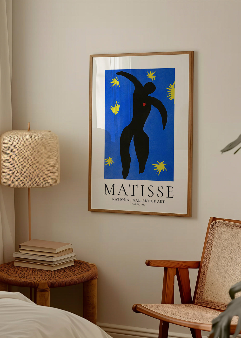 Matisse Icarus illustration på blå baggrund