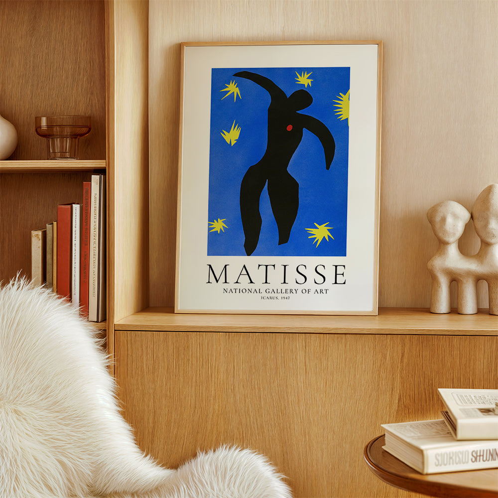 Matisse Icarus illustration på blå baggrund