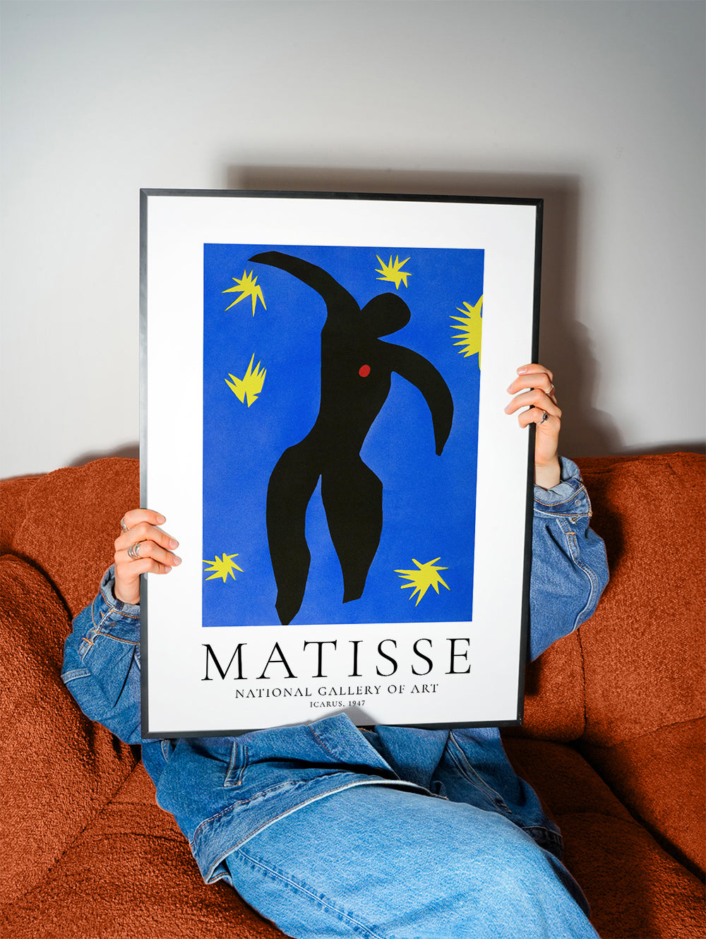 Matisse Icarus illustration på blå baggrund