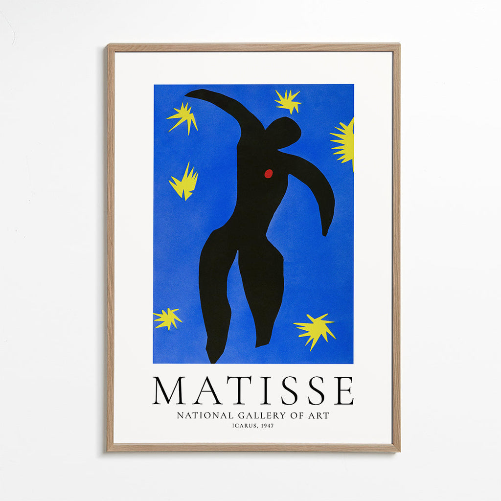 Matisse Icarus illustration på blå baggrund
