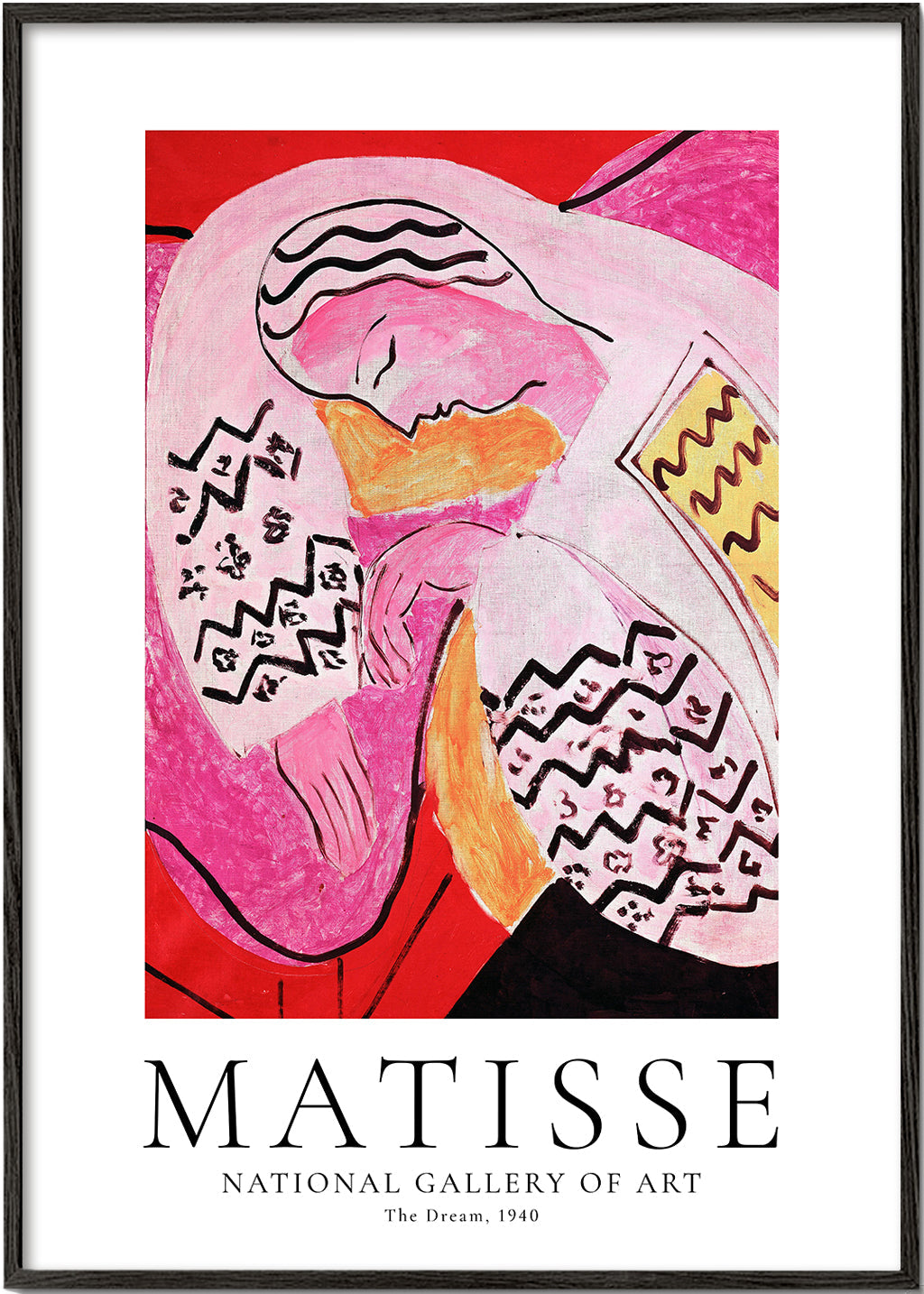Matisse-illustration af sovende figur