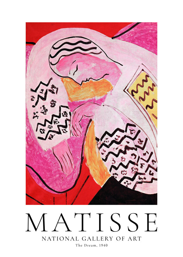 Matisse-illustration af sovende figur