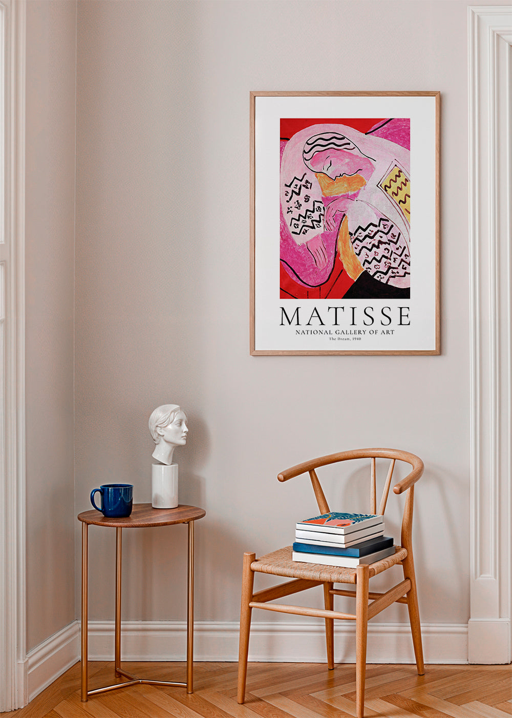 Matisse-illustration af sovende figur
