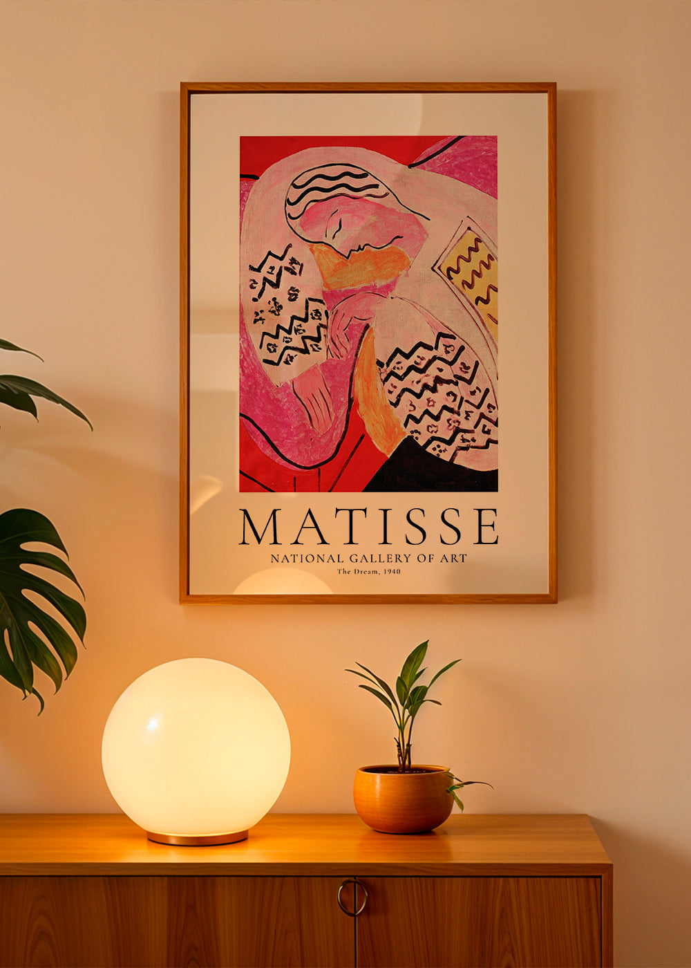 Matisse-illustration af sovende figur