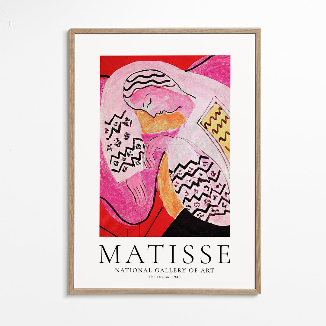 Matisse-illustration af sovende figur