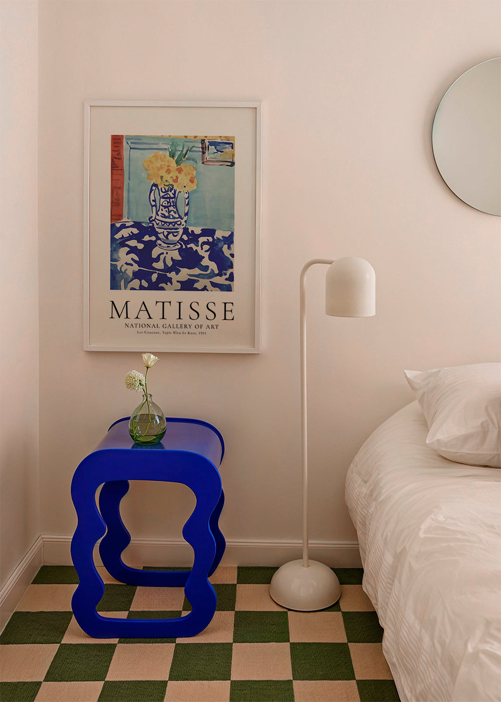Botanisk plakat blå vase med blomster