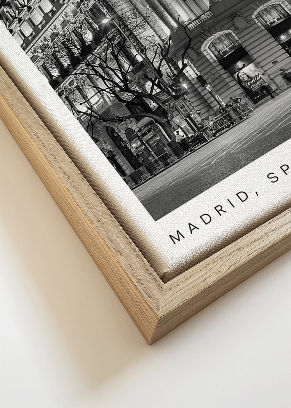 Køkkenkunst Madrid Metropolis sort-hvid
