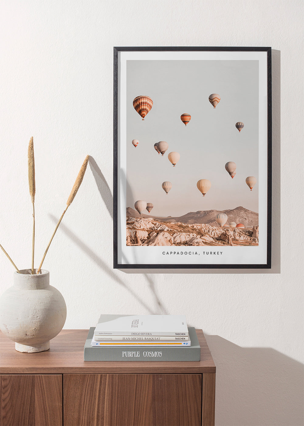 Rejseplakat: luftballoner i Cappadocia