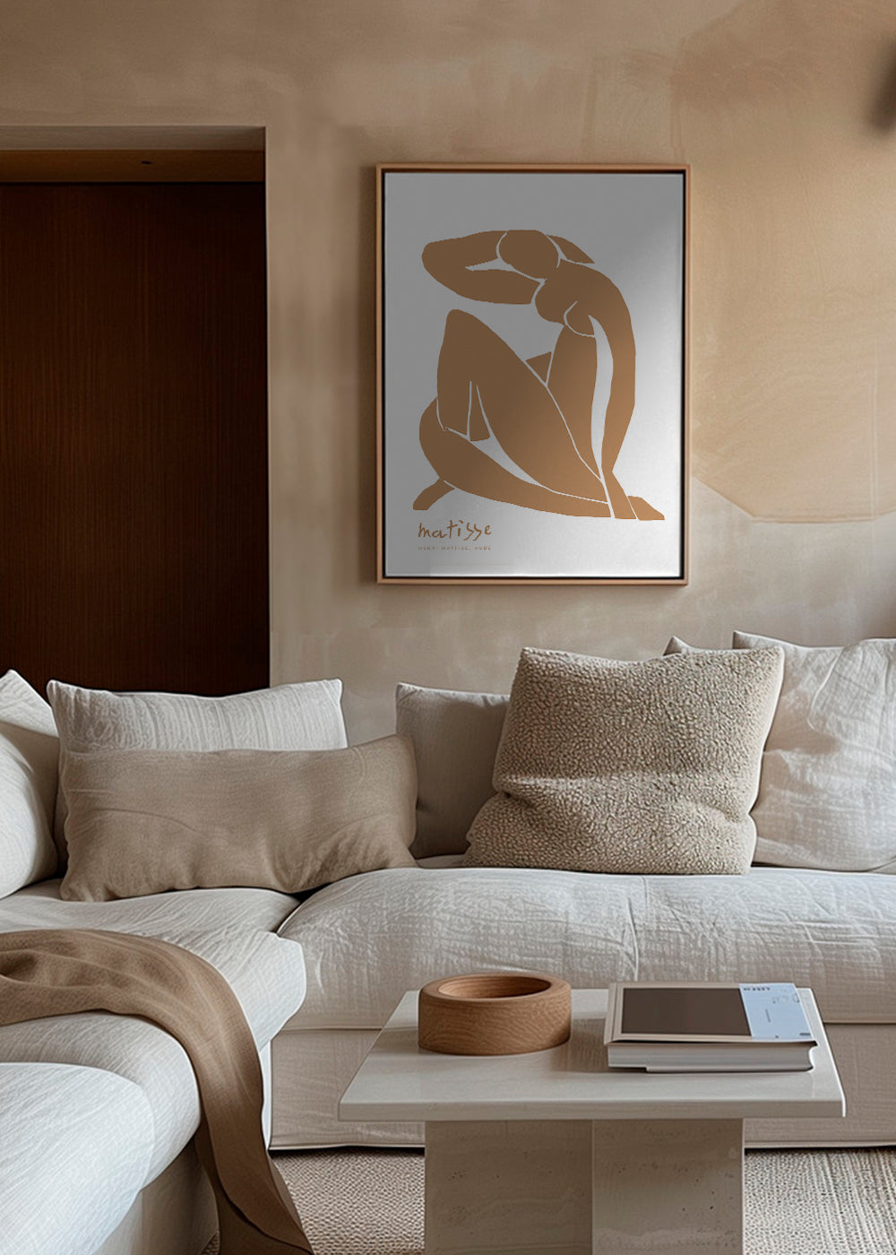 Illustration af kvindelig figur i minimalistisk stil