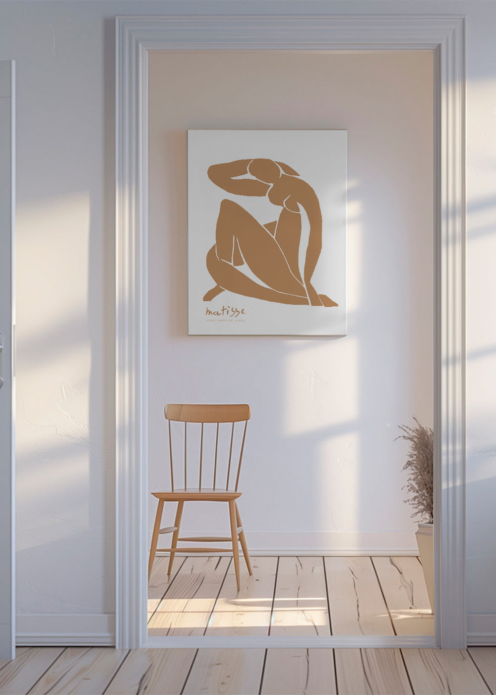 Illustration af kvindelig figur i minimalistisk stil