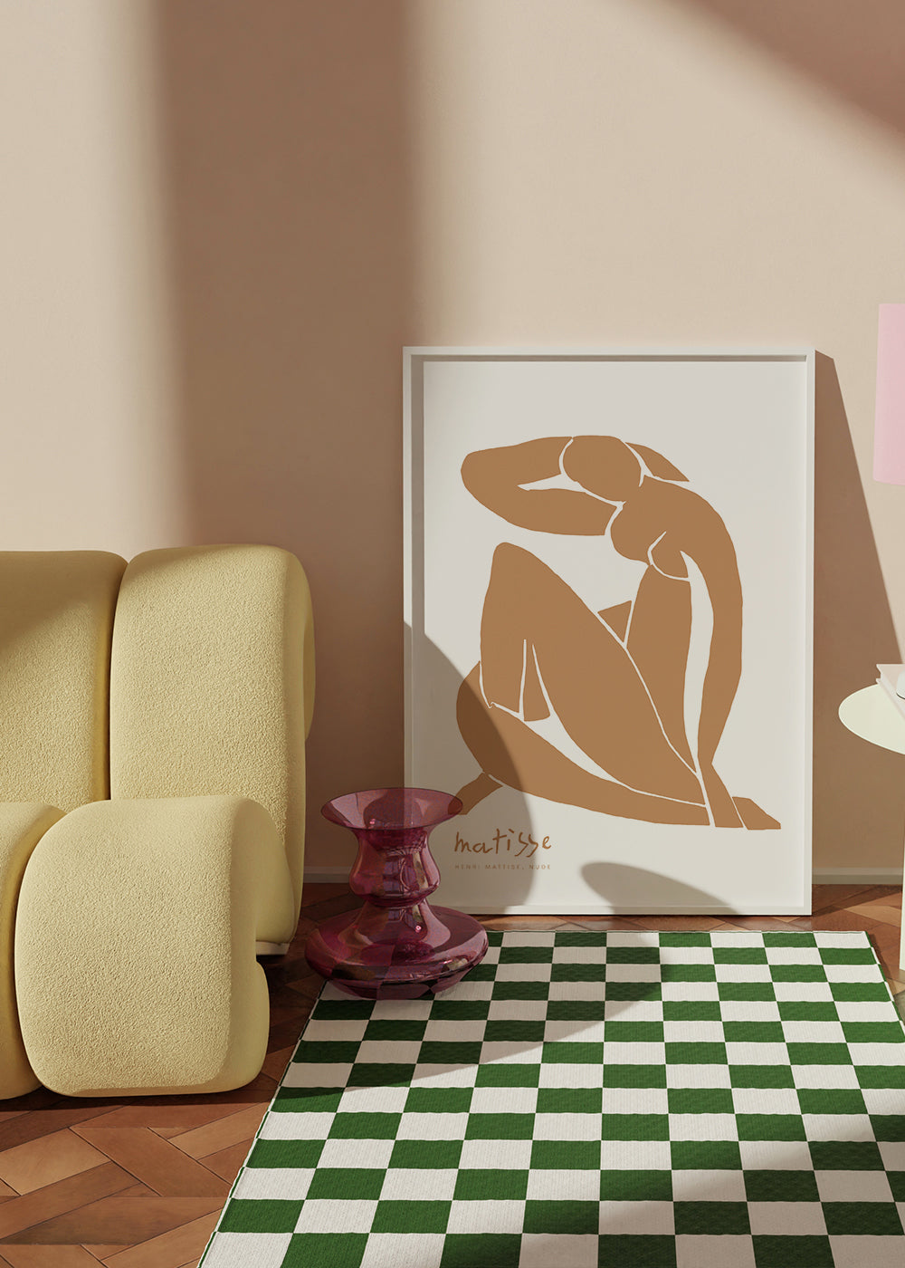 Illustration af kvindelig figur i minimalistisk stil