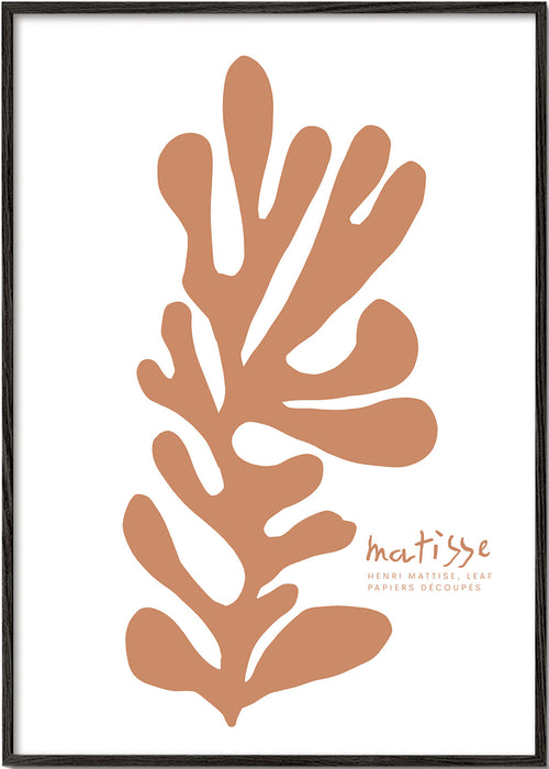 Botanisk plakat udskåret blad i Matisse-stil