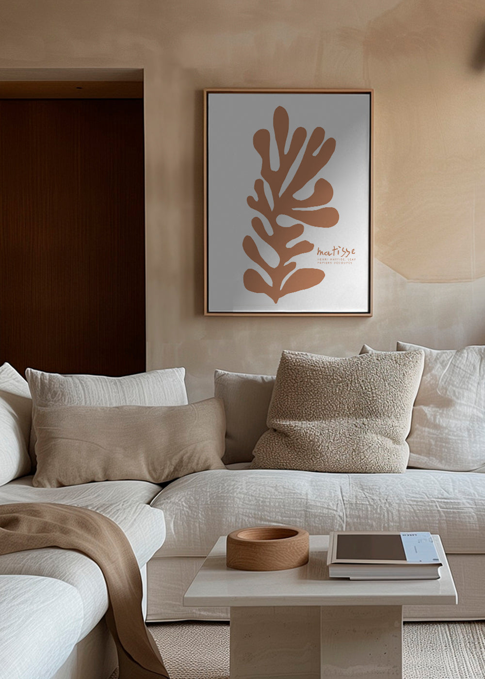 Botanisk plakat udskåret blad i Matisse-stil