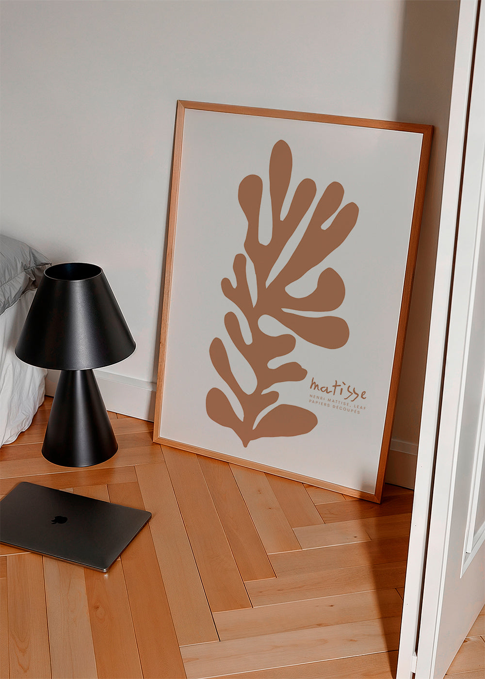 Botanisk plakat udskåret blad i Matisse-stil