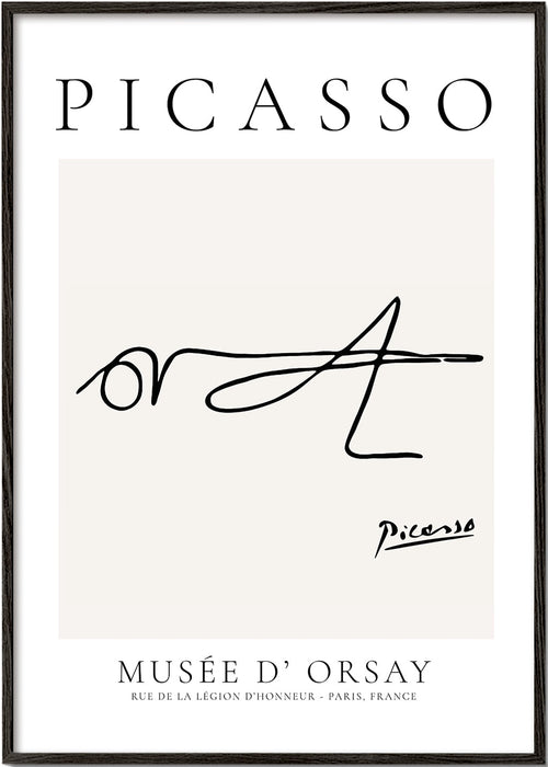 Linjetegning insekt signeret Picasso