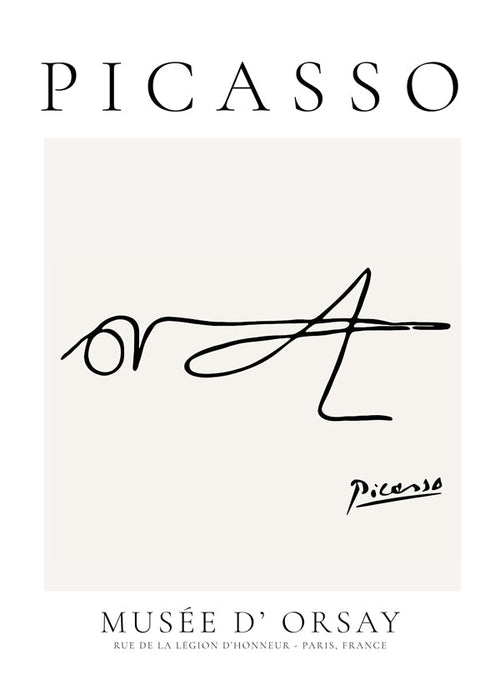 Linjetegning insekt signeret Picasso