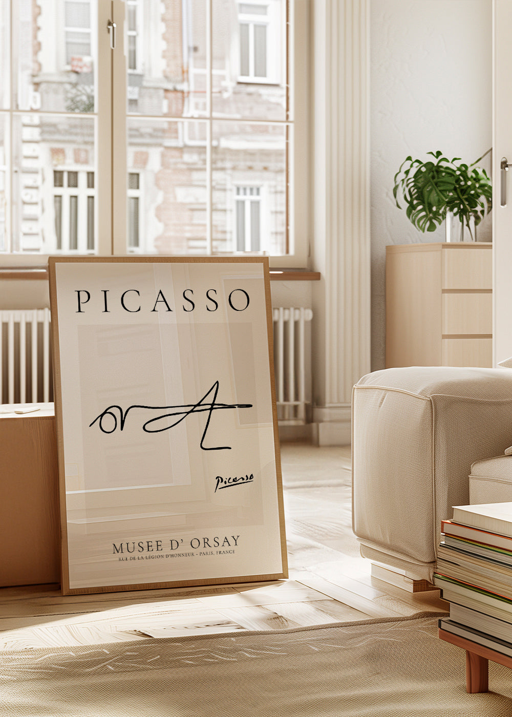 Linjetegning insekt signeret Picasso