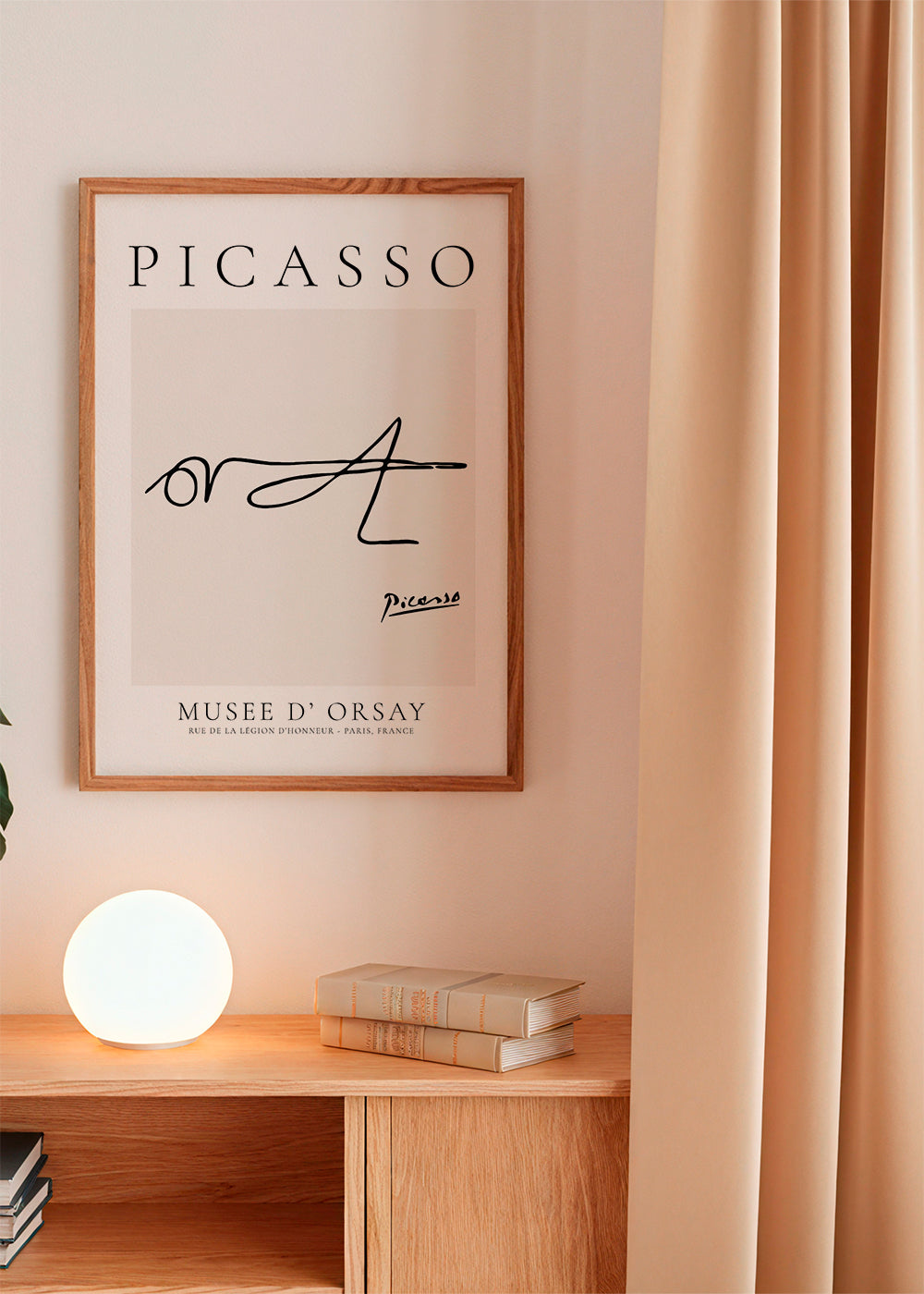 Linjetegning insekt signeret Picasso