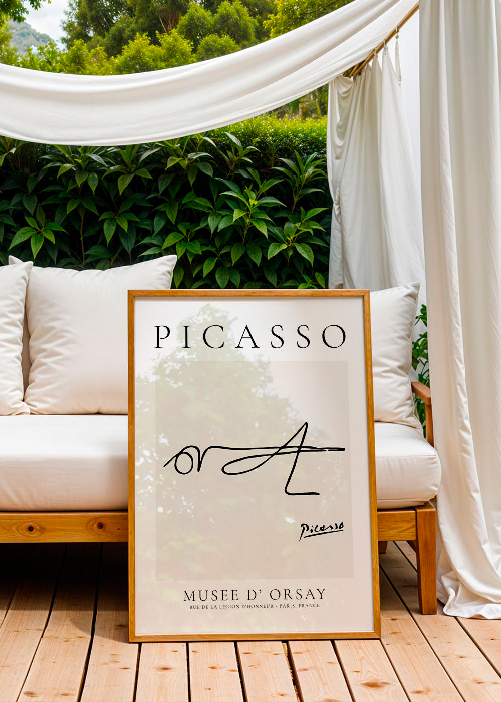 Linjetegning insekt signeret Picasso