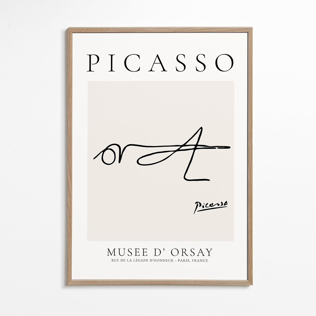 Linjetegning insekt signeret Picasso