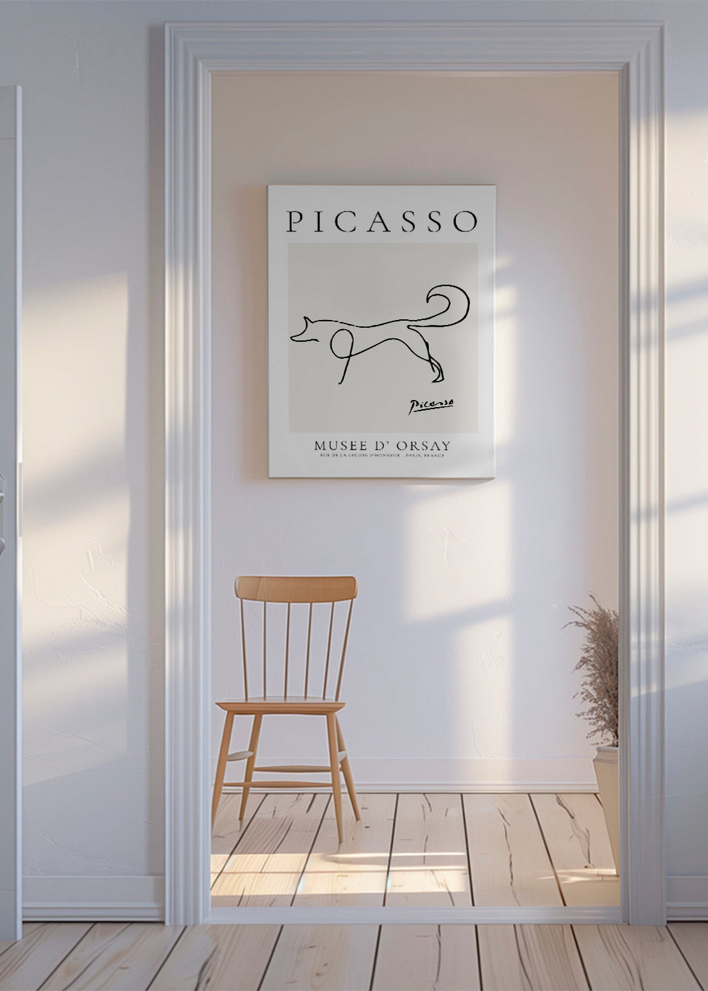 Ræv enkel linjetegning i minimalistisk stil