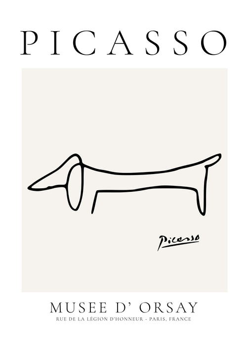 Pablo Picasso Animals Drawing Dog - Obra sin marco