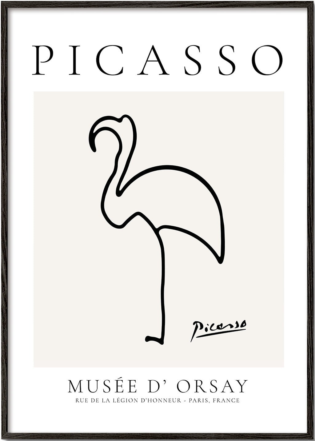 Kunst Flamingo linjetegning