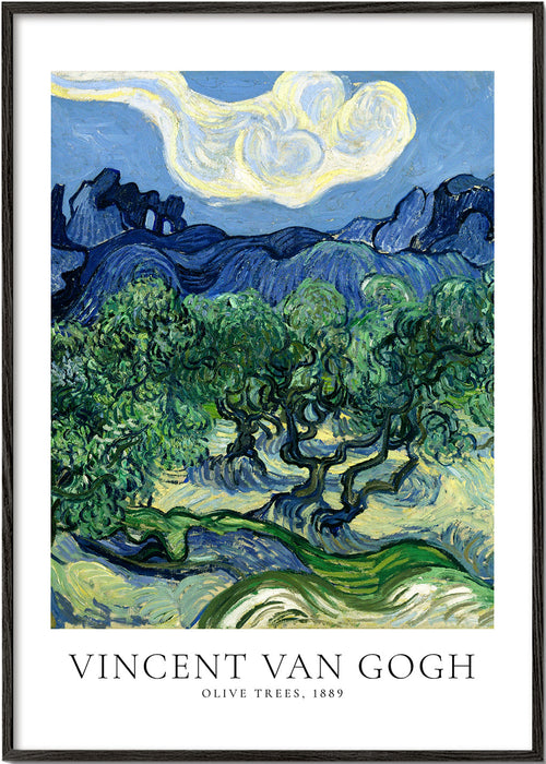 Botanisk plakat Olivtræer af Van Gogh