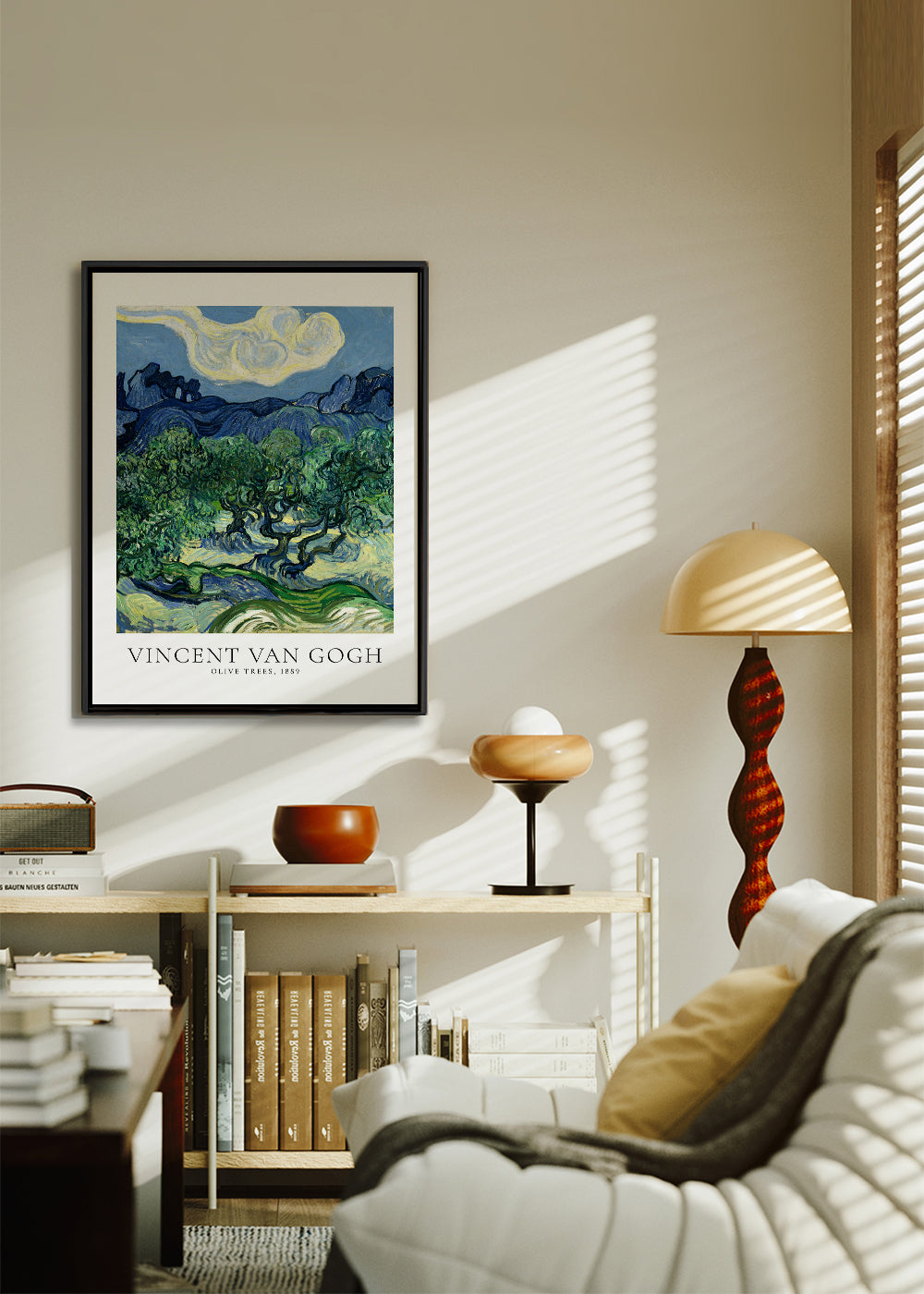 Botanisk plakat Olivtræer af Van Gogh