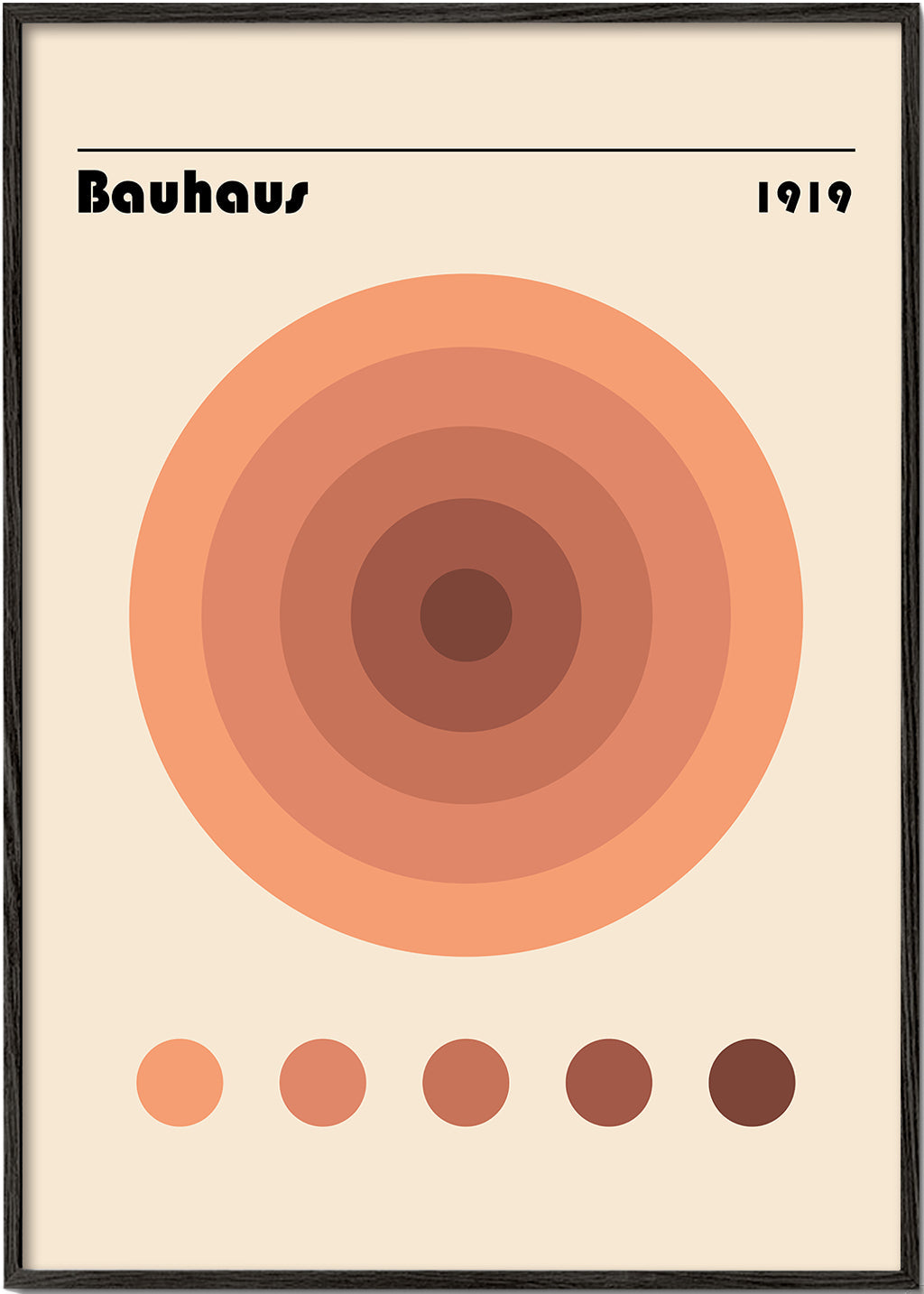 Geometrisk plakat Bauhaus cirkler
