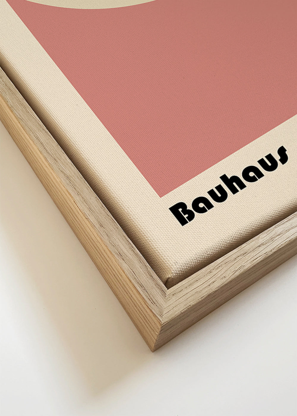 Geometrisk plakat Bauhaus øje rosa