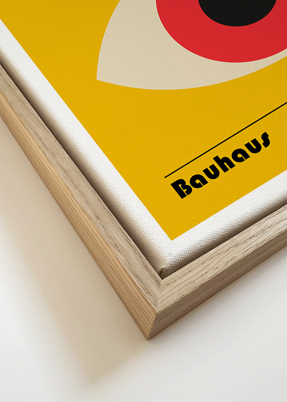 Geometrisk plakat Bauhaus med røde og blå øjne