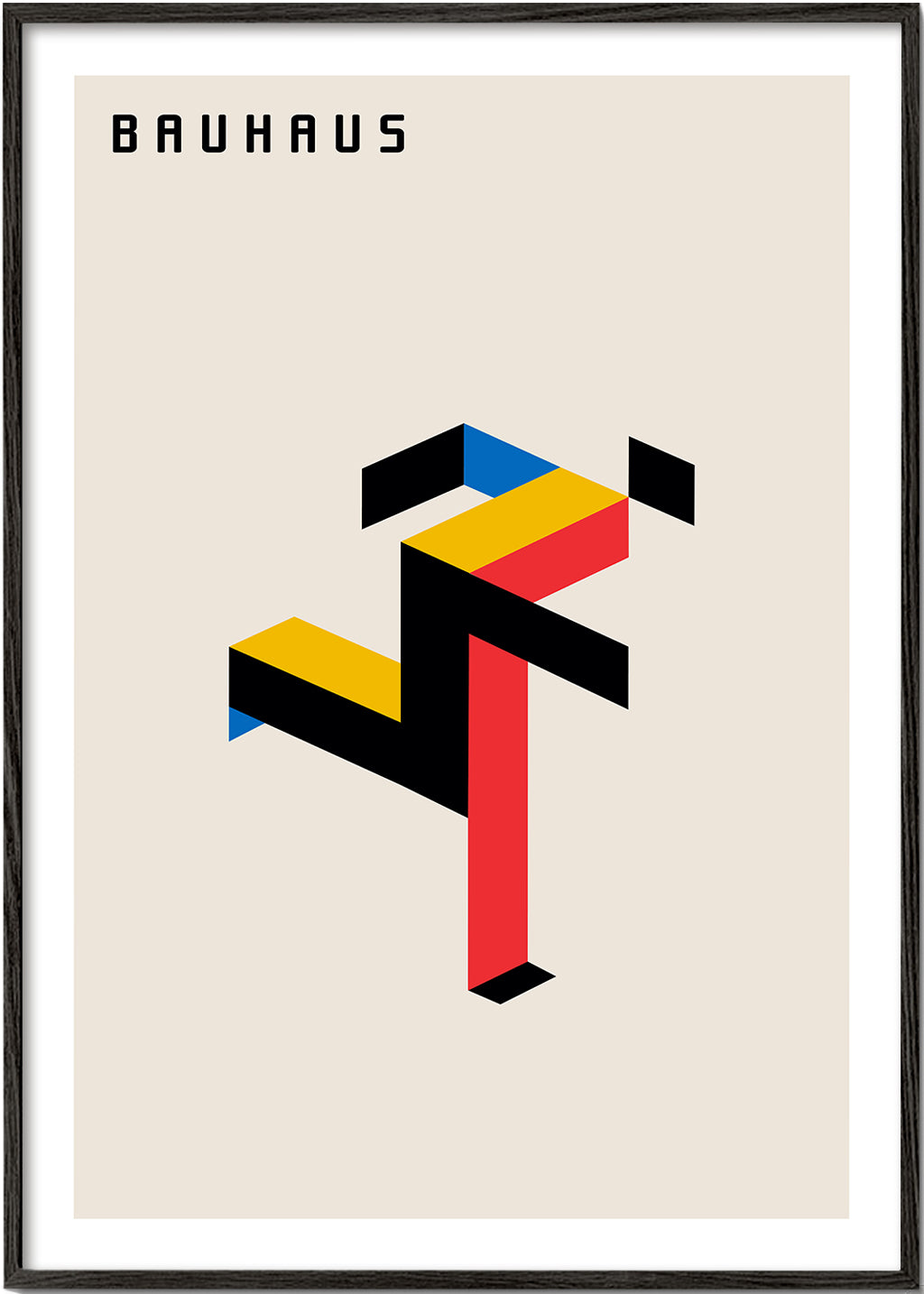 Geometrisk plakat Bauhaus isometrisk