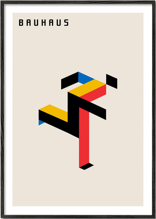 Geometrisk plakat Bauhaus isometrisk
