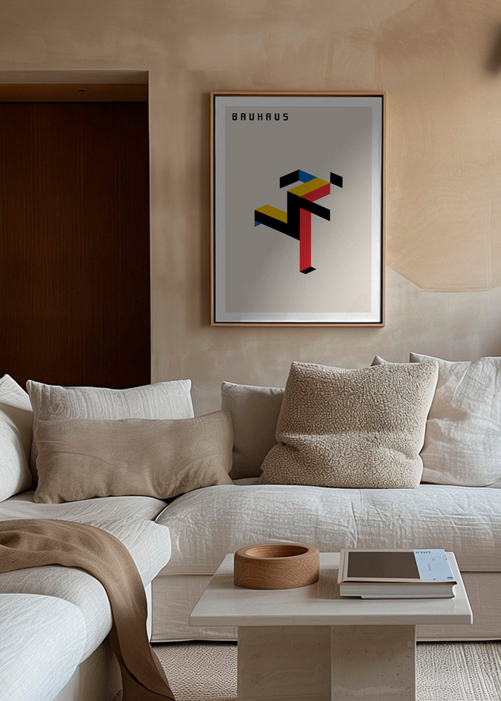 Geometrisk plakat Bauhaus isometrisk