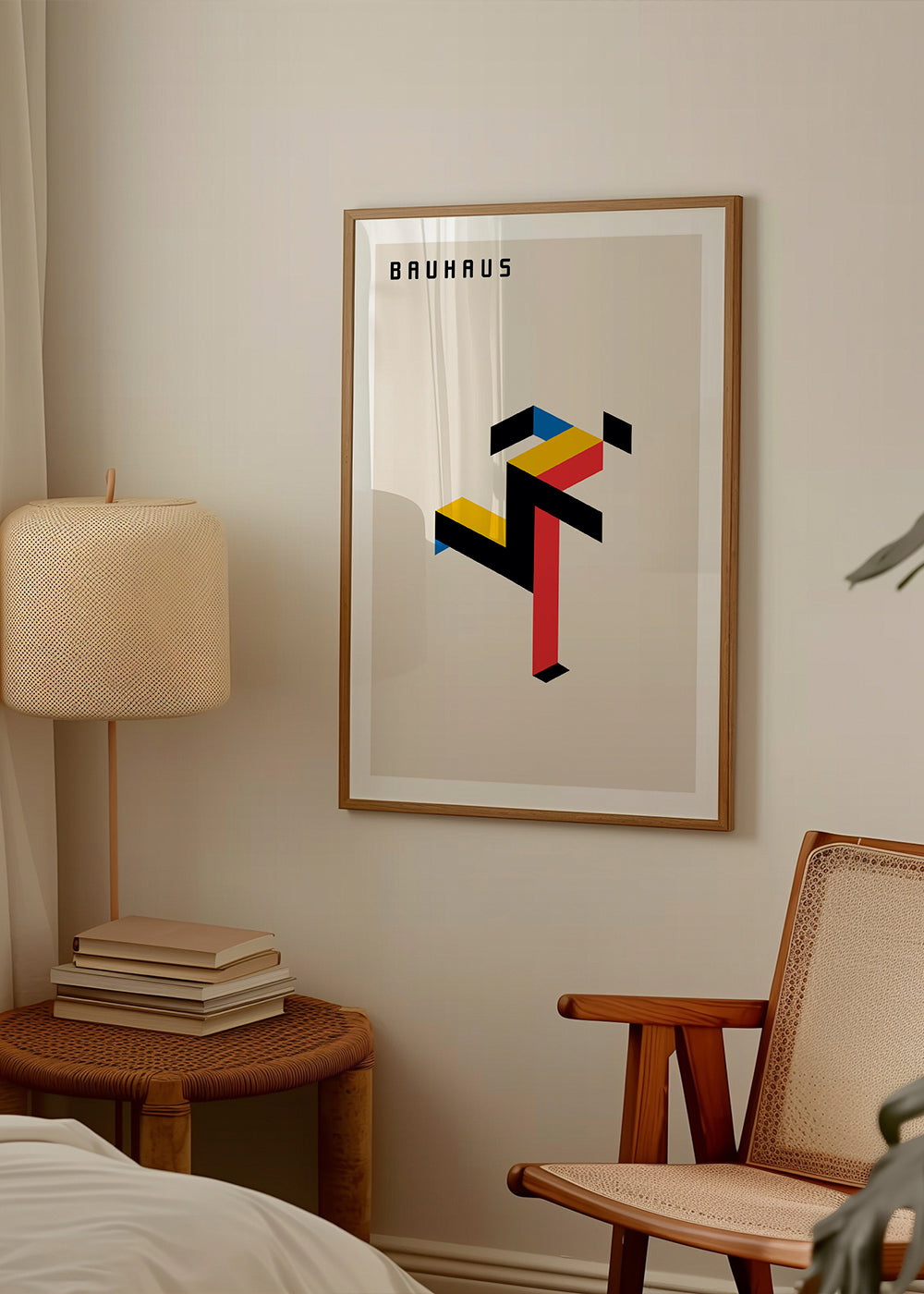 Geometrisk plakat Bauhaus isometrisk