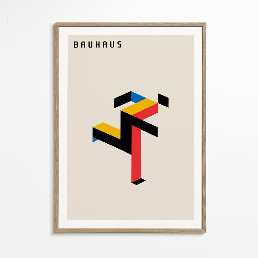 Geometrisk plakat Bauhaus isometrisk