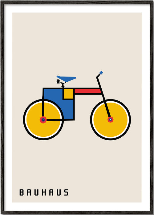 Geometrisk plakat Bauhaus cykel