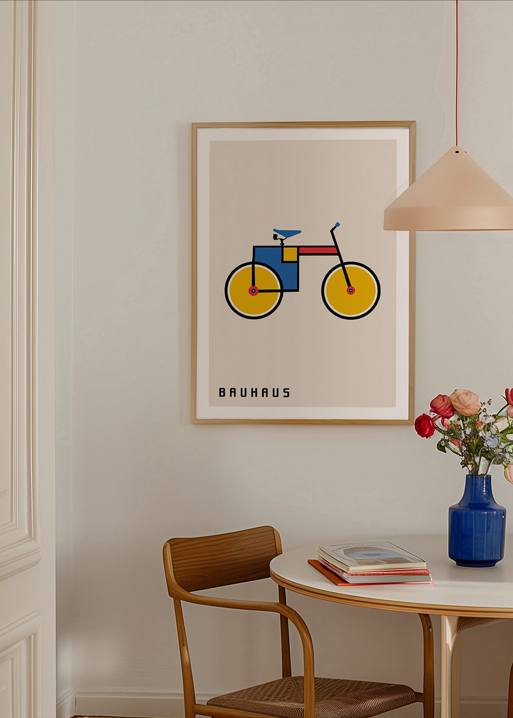 Geometrisk plakat Bauhaus cykel