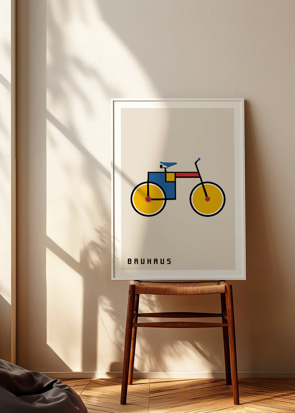 Geometrisk plakat Bauhaus cykel