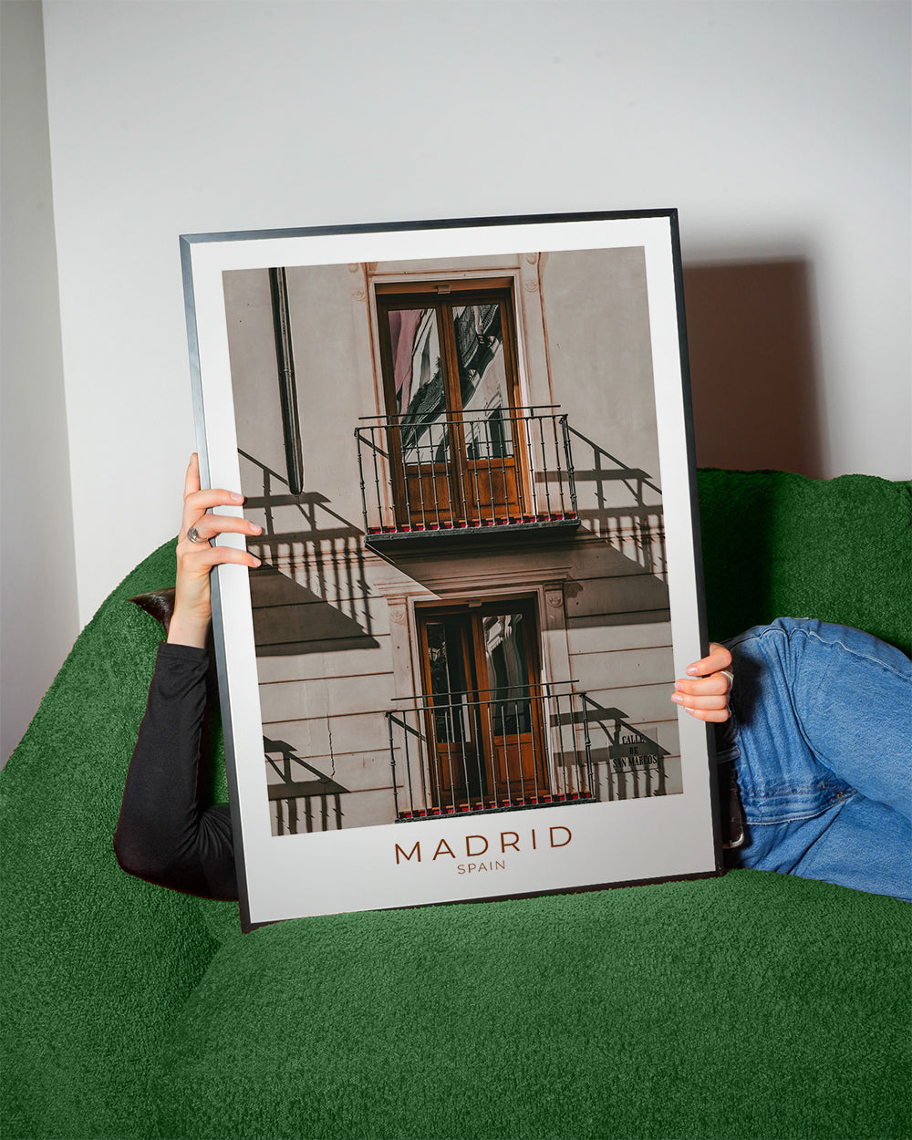 Bybillede Madrid med altaner