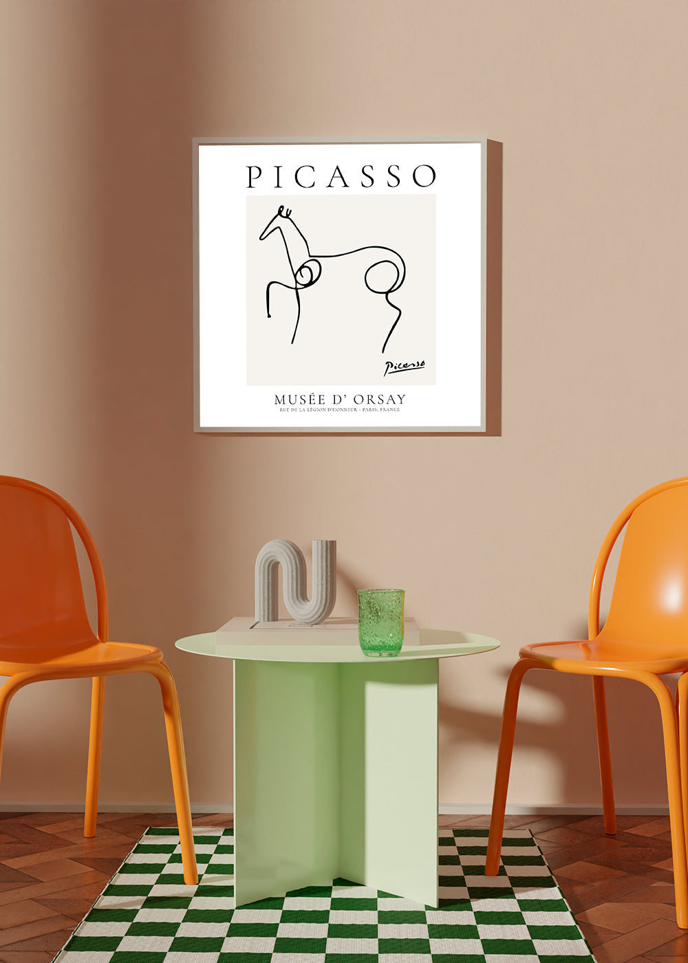 Hest i enkelt streg i Picasso-stil