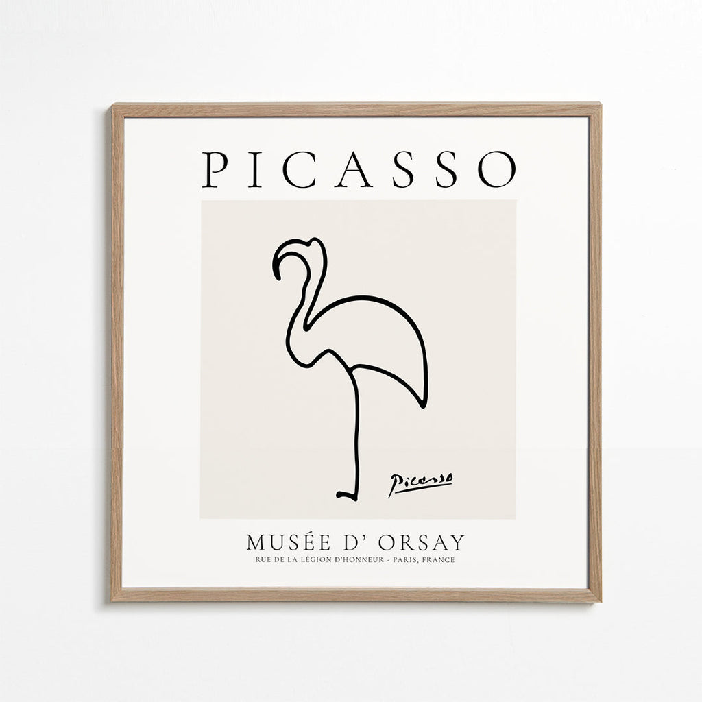 Flamingo linjeillustration
